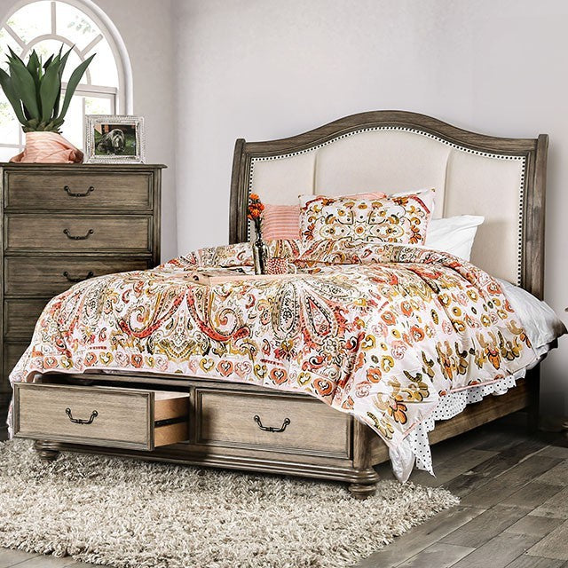 Belgrade Bed Model Cm7614-Queen Bed By Furniture Of America 