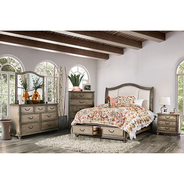 Belgrade Bed Model Cm7614-Queen Bed By Furniture Of America 