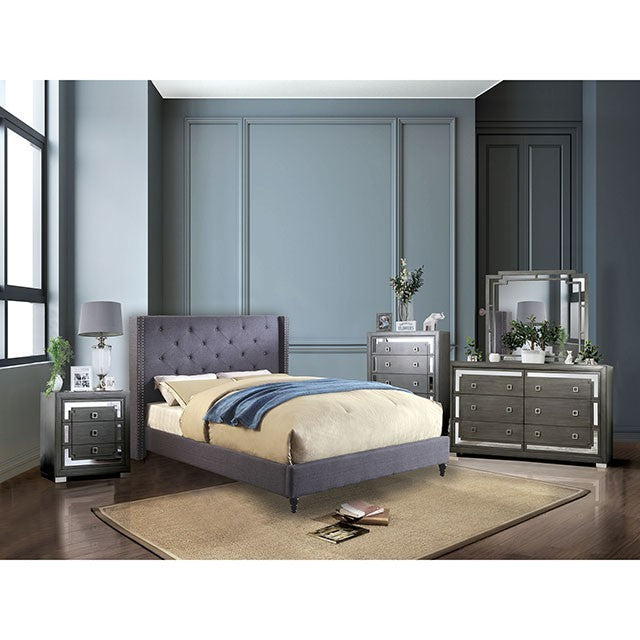 Anabelle Bed Model Cm7677Bl-E.King Bed By Furniture Of America 