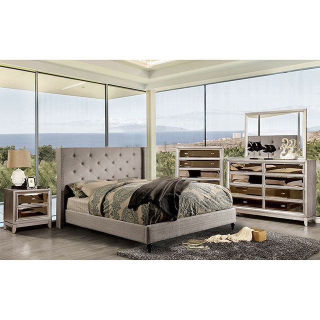 Anabelle Bed Model Cm7677Gy-Twin Bed By Furniture Of America 