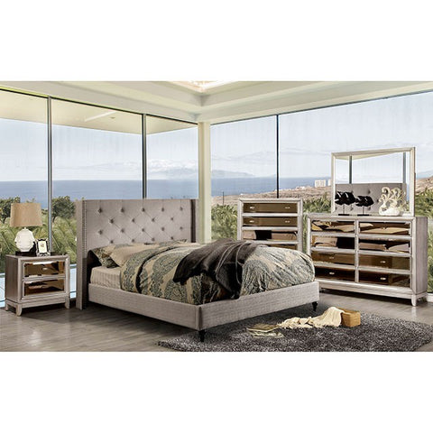Anabelle Bed Model Cm7677Gy-Twin Bed By Furniture Of America 