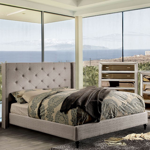 Anabelle Bed Model Cm7677Gy-E.King Bed By Furniture Of America 