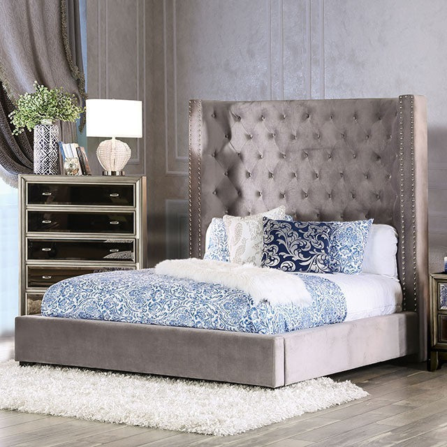 Mirabelle Bed Model Cm7679Gy By Furniture Of America 