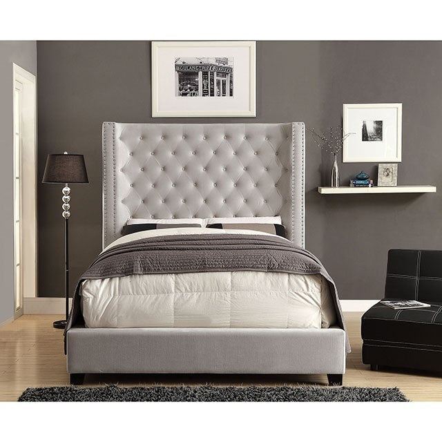 Mirabelle Bed Model Cm7679Iv-Cal.King Bed By Furniture Of America 