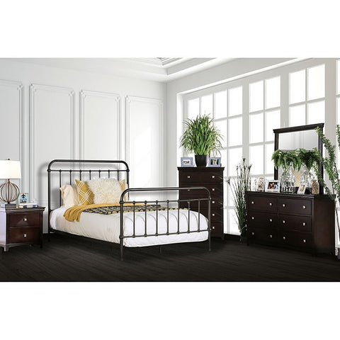 Iria Bed Model Cm7701Gm-Queen Bed By Furniture Of America 