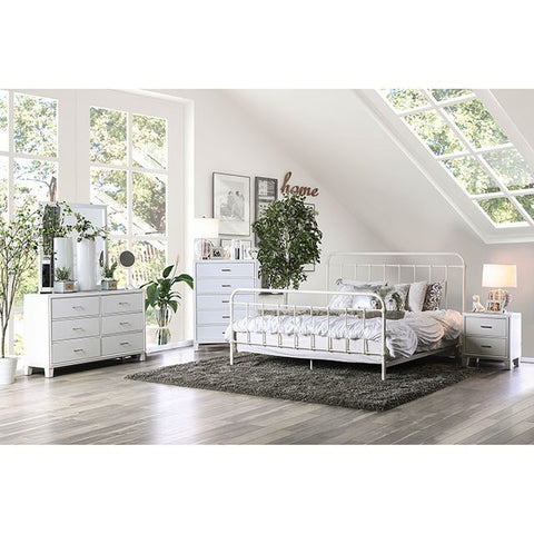 Iria Bed Model Cm7701Wh By Furniture Of America 