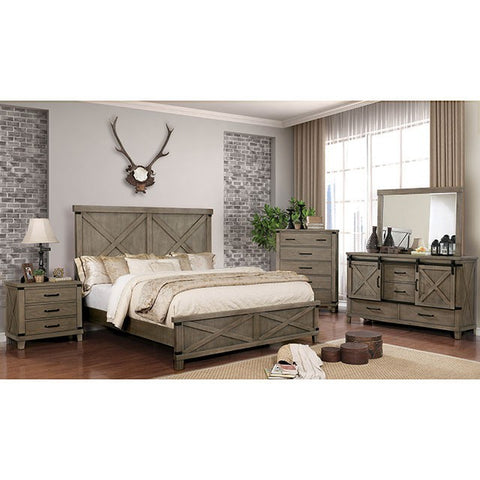Bianca Bed Model Cm7734Gy-Queen Bed By Furniture Of America 