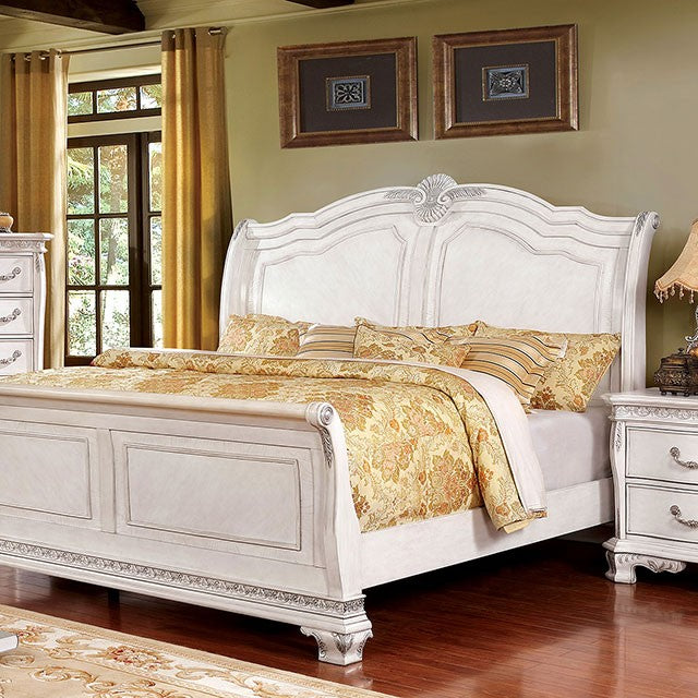 Isidora Bed Model Cm7799Wh-Queen Bed By Furniture Of America 