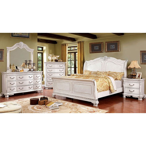 Isidora Bed Model Cm7799Wh-Queen Bed By Furniture Of America 