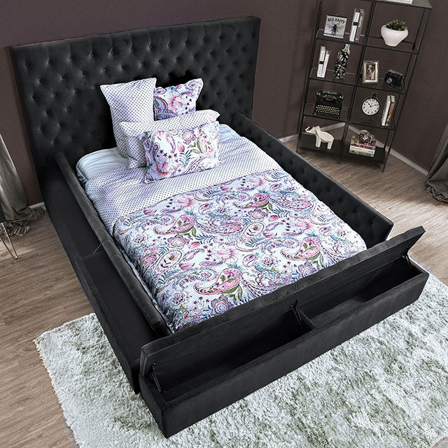 Davida Bed Model Cm7897Dg-Cal.King Bed By Furniture Of America 