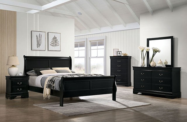 Louis Philippe Bed Model Fm7866Bk-Twin Bed By Furniture Of America 