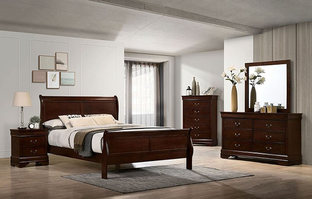 Louis Philippe Bed Model Cm7966Ch-E.King Bed By Furniture Of America 