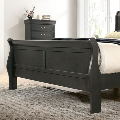 Louis Philippe Bed Model Cm7966Gy-Full Bed By Furniture Of America 