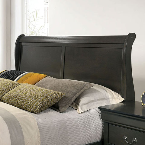 Louis Philippe Bed Model Cm7966Gy-Full Bed By Furniture Of America 