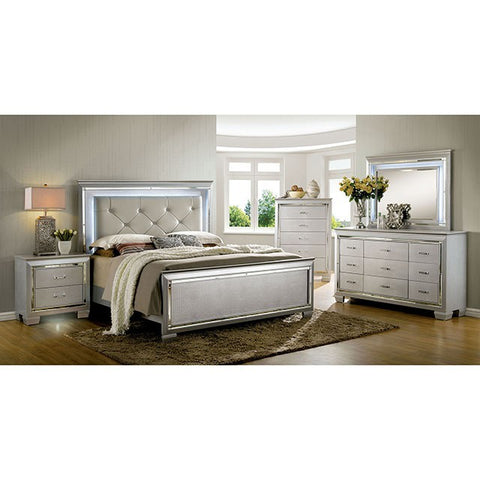 Bellanova Bed Model Cm7979Sv-E.King Bed By Furniture Of America 