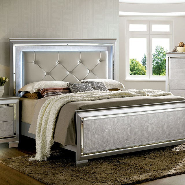 Bellanova Bed Model Cm7979Sv-E.King Bed By Furniture Of America 