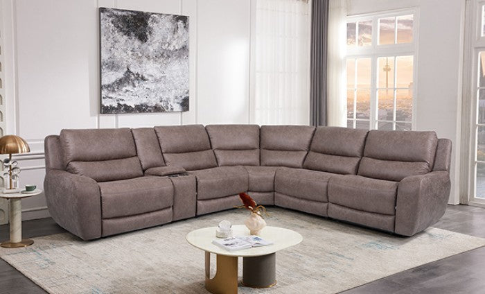 Demetrius Power Sectional Model Cm9930Br-Sect-Pm By Furniture Of America 