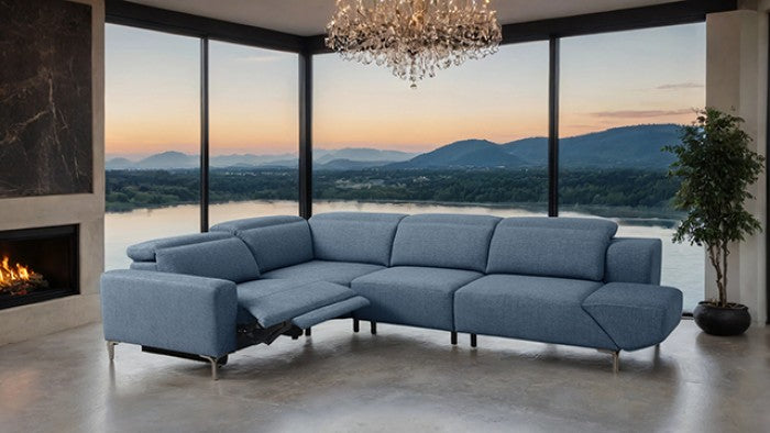 Melancton Power Sectional Model Cm9933Bl-Sect-Pm By Furniture Of America 