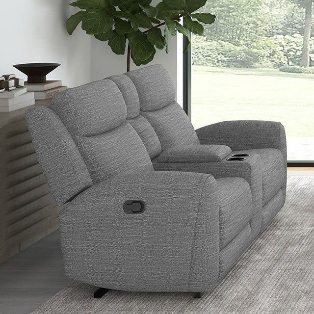 ANTONIUS MANUAL RECLINER LOVESEAT W/ CONSOLE