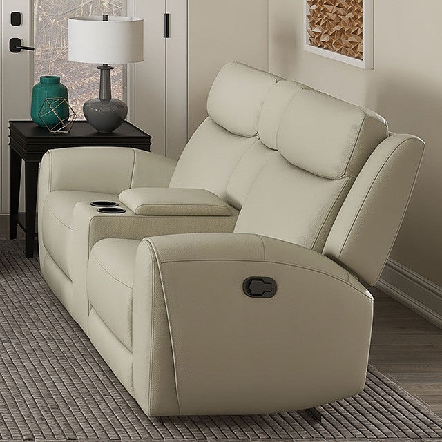 JACOBUS MANUAL RECLINER LOVESEAT W/ CONSOLE
