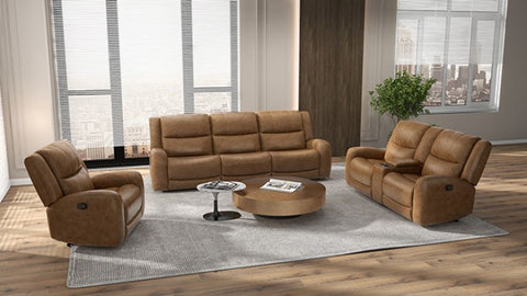 LEOLINUS MANUAL RECLINER LOVESEAT W/ CONSOLE