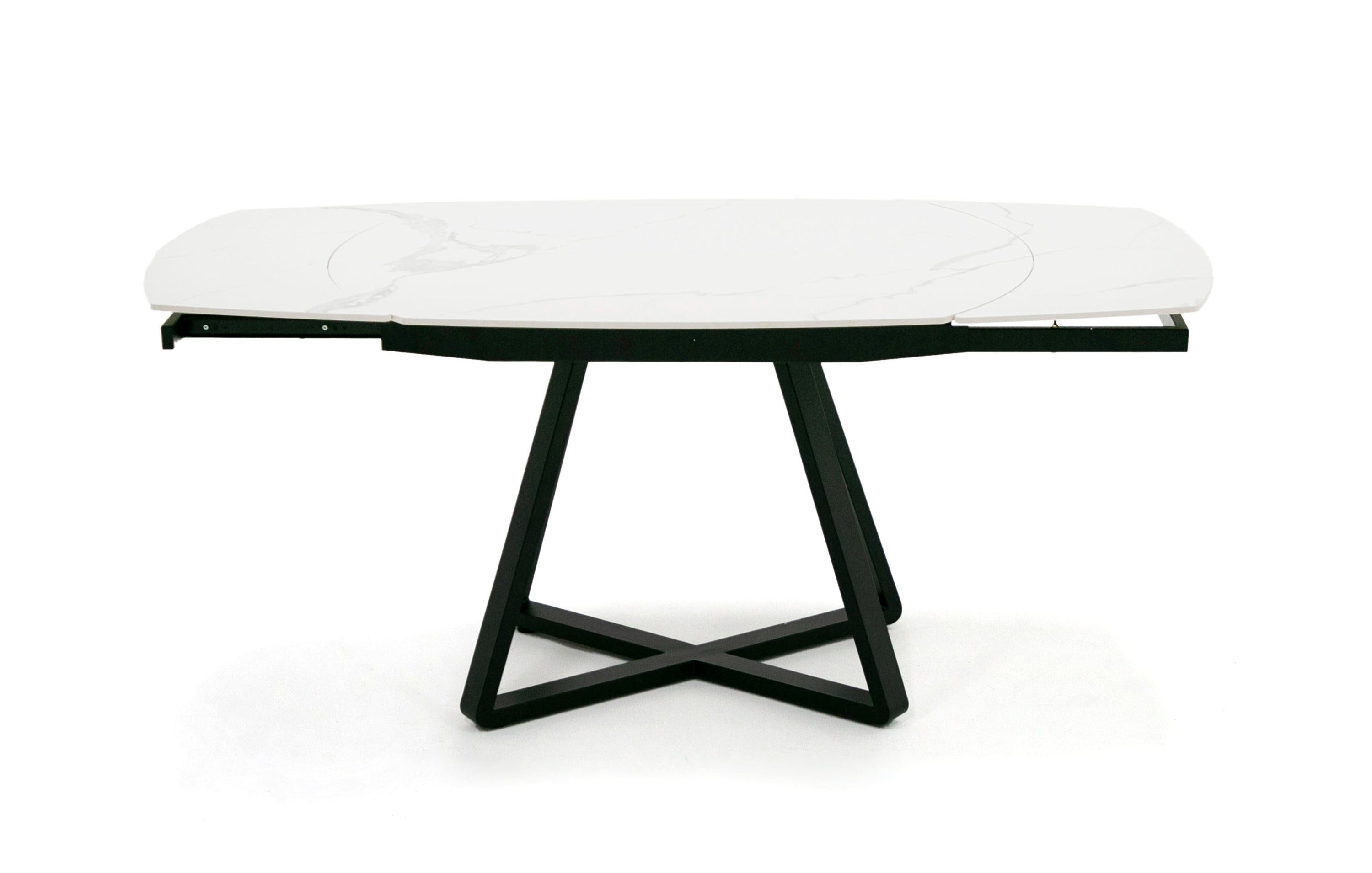 Modrest Cofrey Contemporary White Ceramic Extendable Dining Table Model VGEWD2055EA-WHT-DT