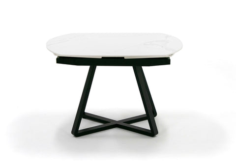 Modrest Cofrey Contemporary White Ceramic Extendable Dining Table Model VGEWD2055EA-WHT-DT