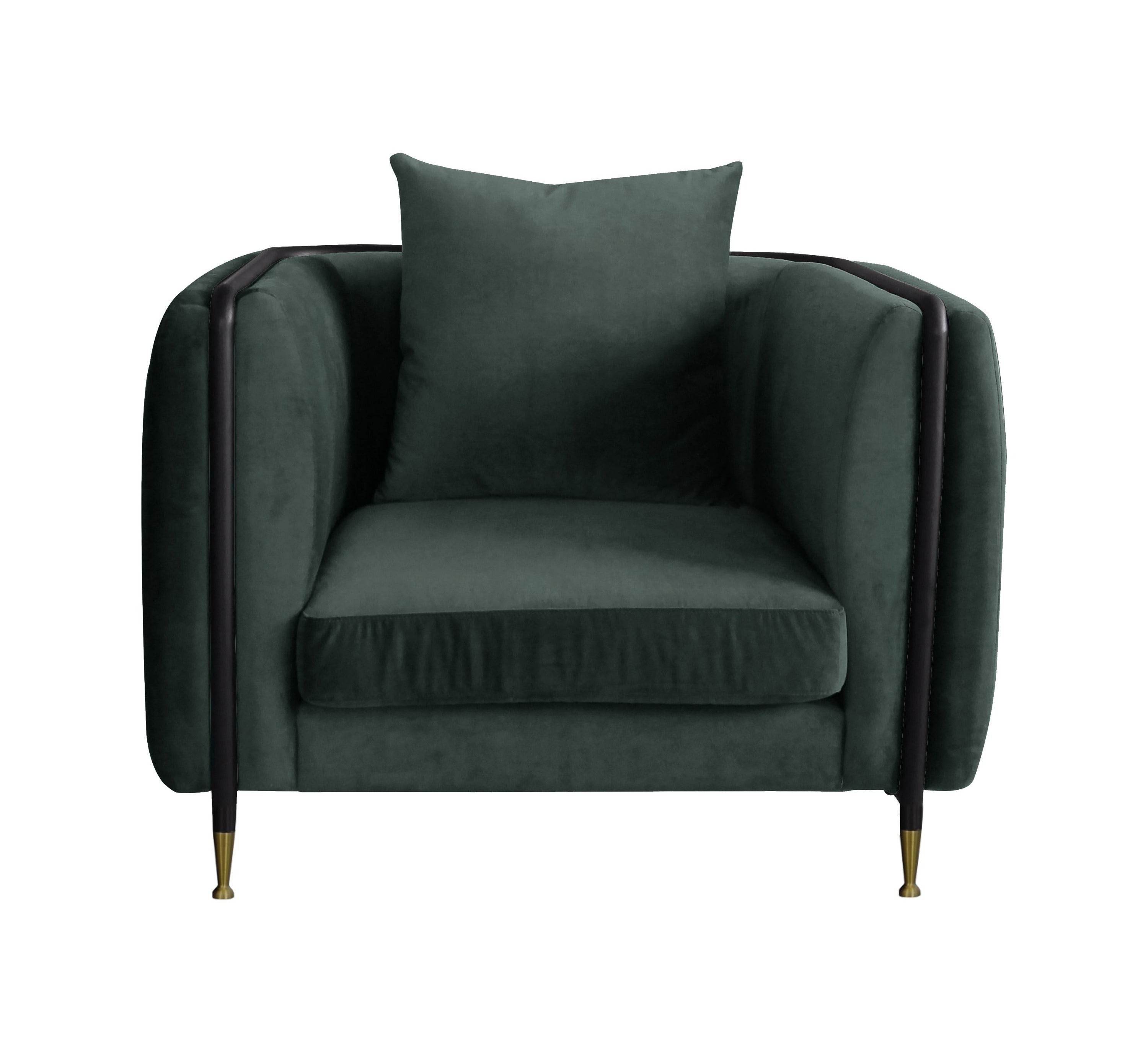 Divani Casa Oswego Modern Dark Green Jade Accent Chair Model VGEUMC-9712SF-GRN-CH
