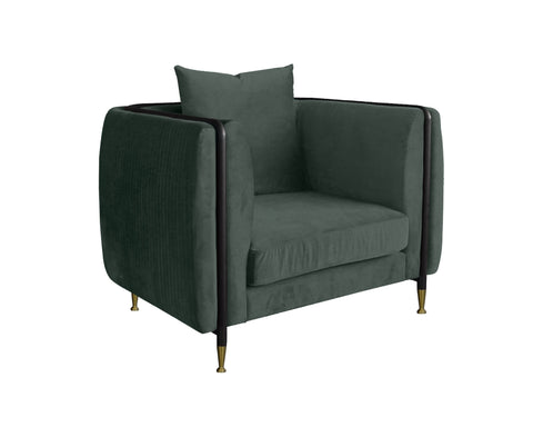 Divani Casa Oswego Modern Dark Green Jade Accent Chair Model VGEUMC-9712SF-GRN-CH