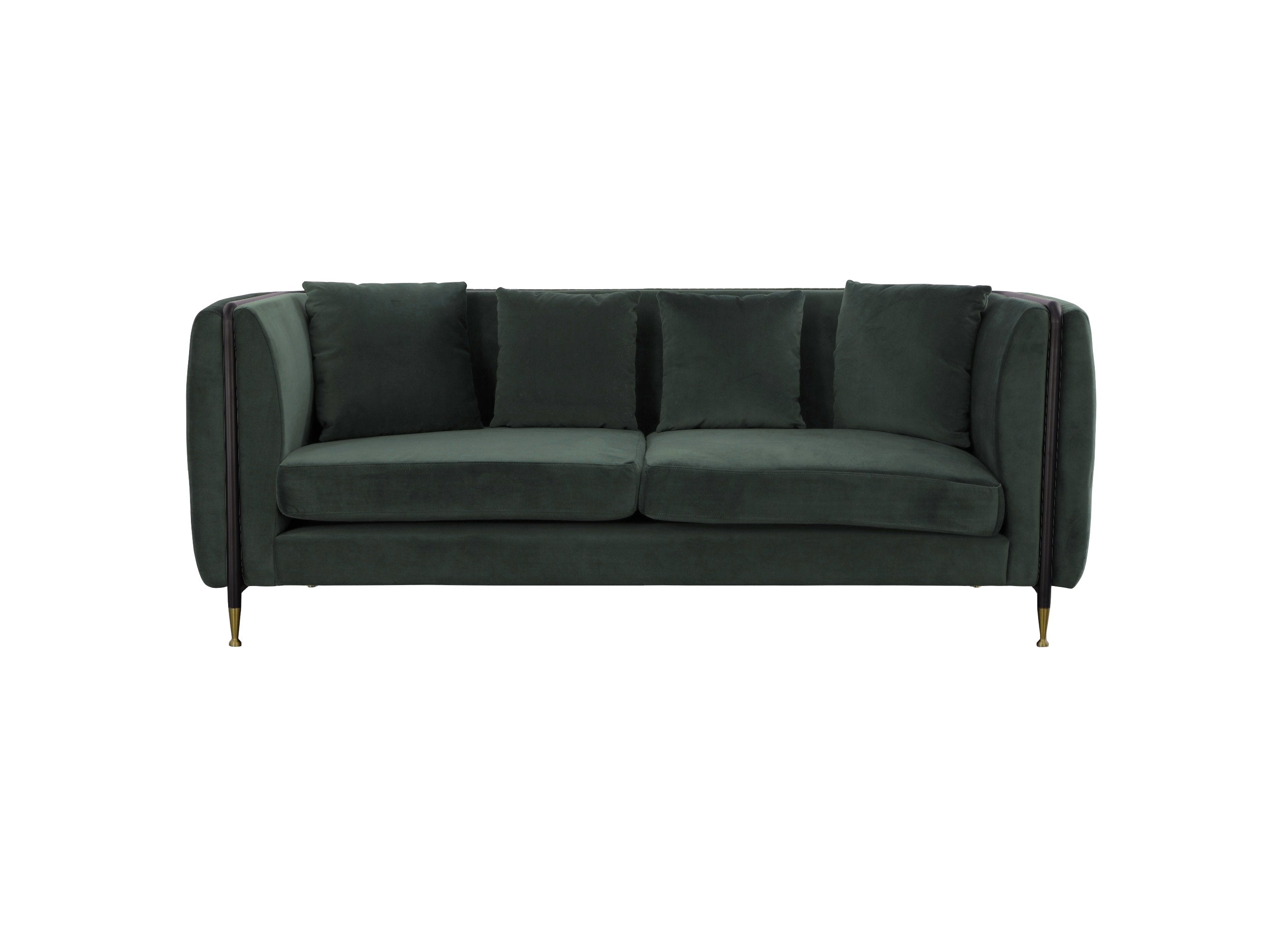 Divani Casa Oswego Modern Dark Green Jade Sofa Model VGEUMC-9712SF-2-GRN-S