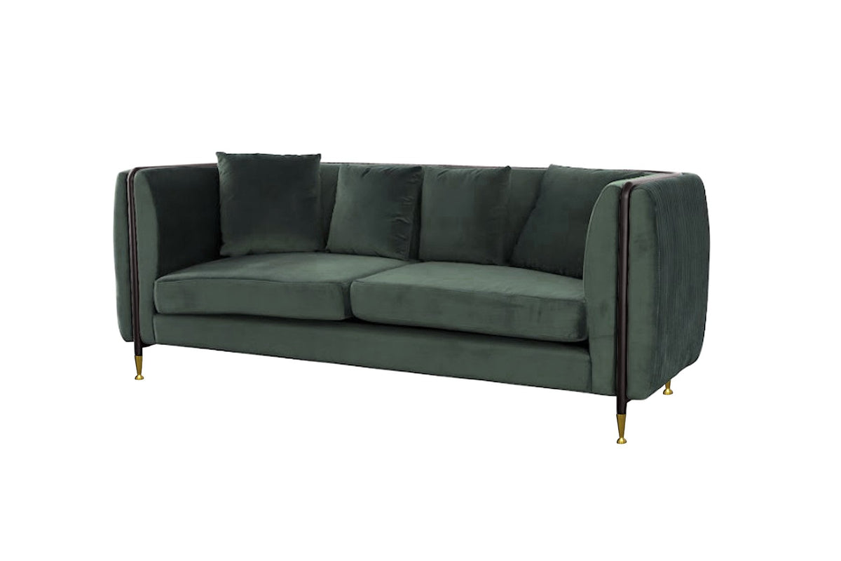 Divani Casa Oswego Modern Dark Green Jade Sofa Model VGEUMC-9712SF-2-GRN-S