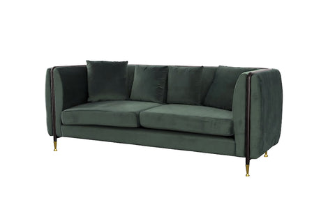 Divani Casa Oswego Modern Dark Green Jade Sofa Model VGEUMC-9712SF-2-GRN-S