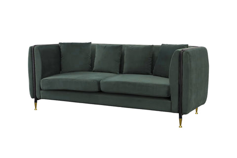 Divani Casa Oswego Modern Dark Green Jade Sofa Model VGEUMC-9712SF-2-GRN-S