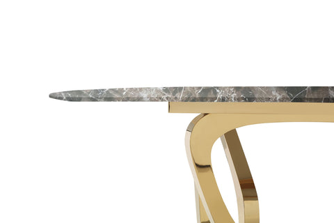 Modrest Colton Modern Brown & Gold Dining Table Model VGZAT112-BRN-DT