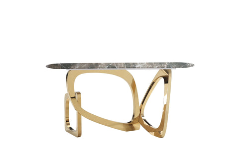 Modrest Colton Glam Brown & Gold Console Table Model VGZAX112-BRN-CON