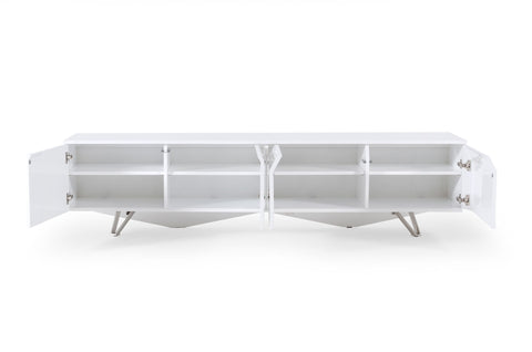 Modrest Columbia Modern White Tv Stand Model VGVCTV117-WHT
