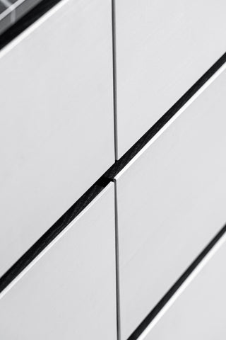 Modrest Concord Modern Black Marble & Black Ash & Aluminum Dresser Model VGVC-J2301-D