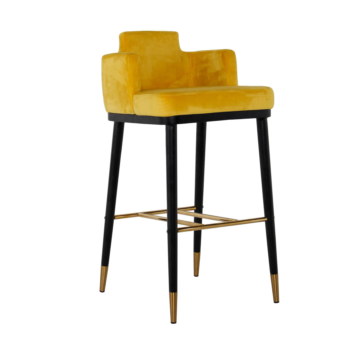 Modrest Conifer Modern Glam Yellow Barstool Model VGEUMC-9699CH-BS