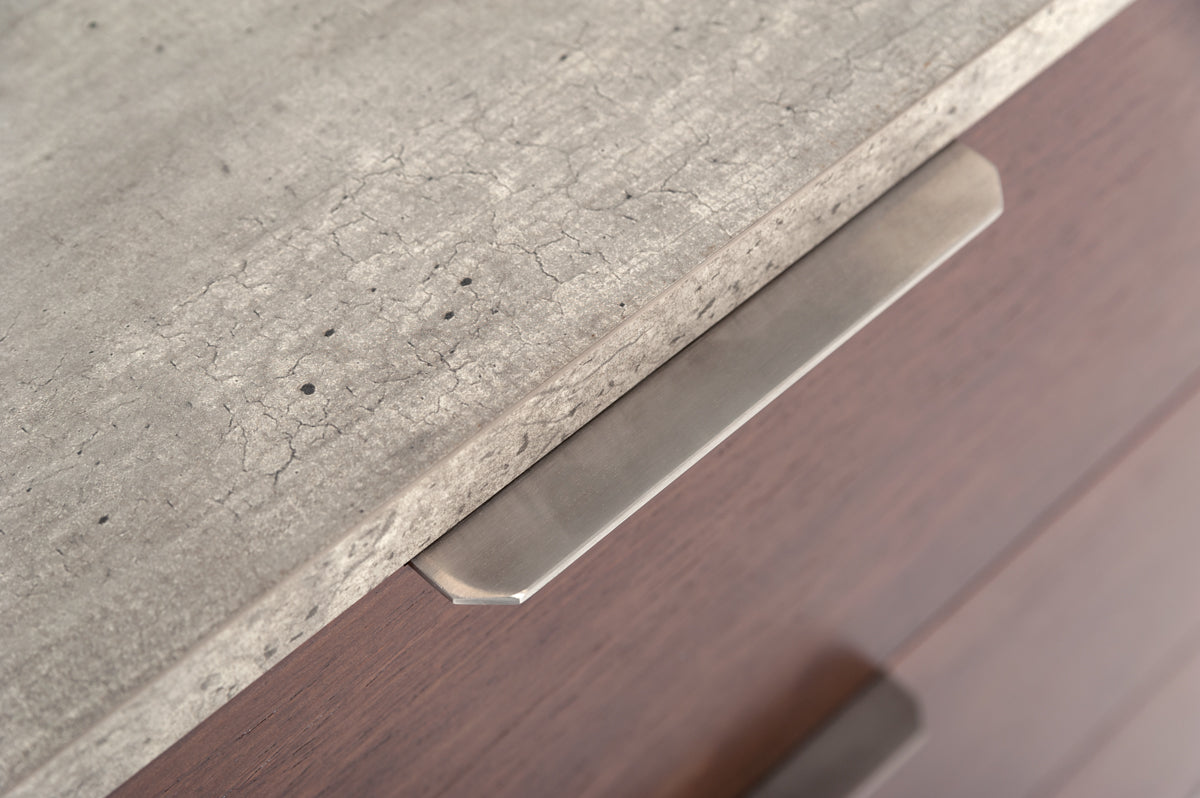 Nova Domus Conner Modern Dark Walnut & Faux Concrete Chest Model VGAN-CONNER-CH-DK