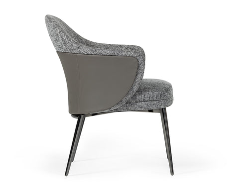 Modrest Cora Modern Grey Fabric & Leatherette Dining Chair By VIG Furniture