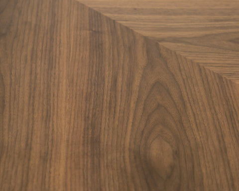 Modrest Cora Modern Walnut And Black Tempered Glass Dining Table Model VGBB-MI1412-WAL-DT