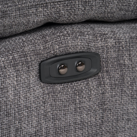 Divani Casa Corinth Modern Dark Gray Fabric Sectional Sofa With 3 Power Recliners Model VGKM-KM.920-CHAR