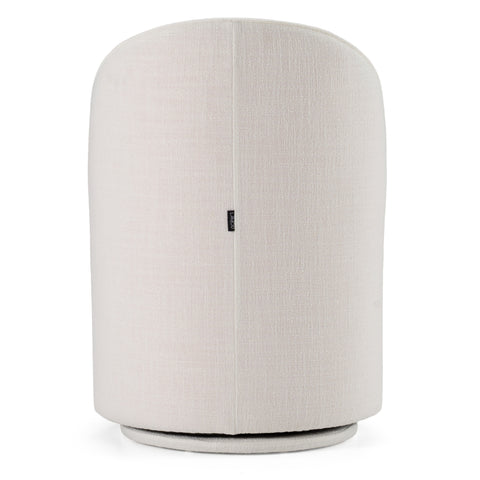 Modrest Correa Modern White Fabric Swivel Dining Chair Model VGKK-KF.Y1179-WHT