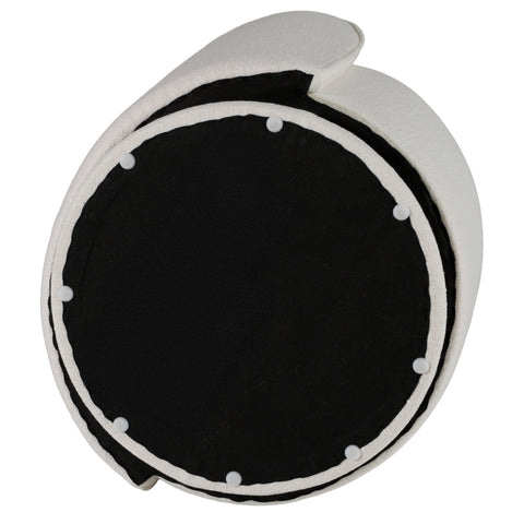 Modrest Correa Modern White Fabric Swivel Dining Chair Model VGKK-KF.Y1179-WHT