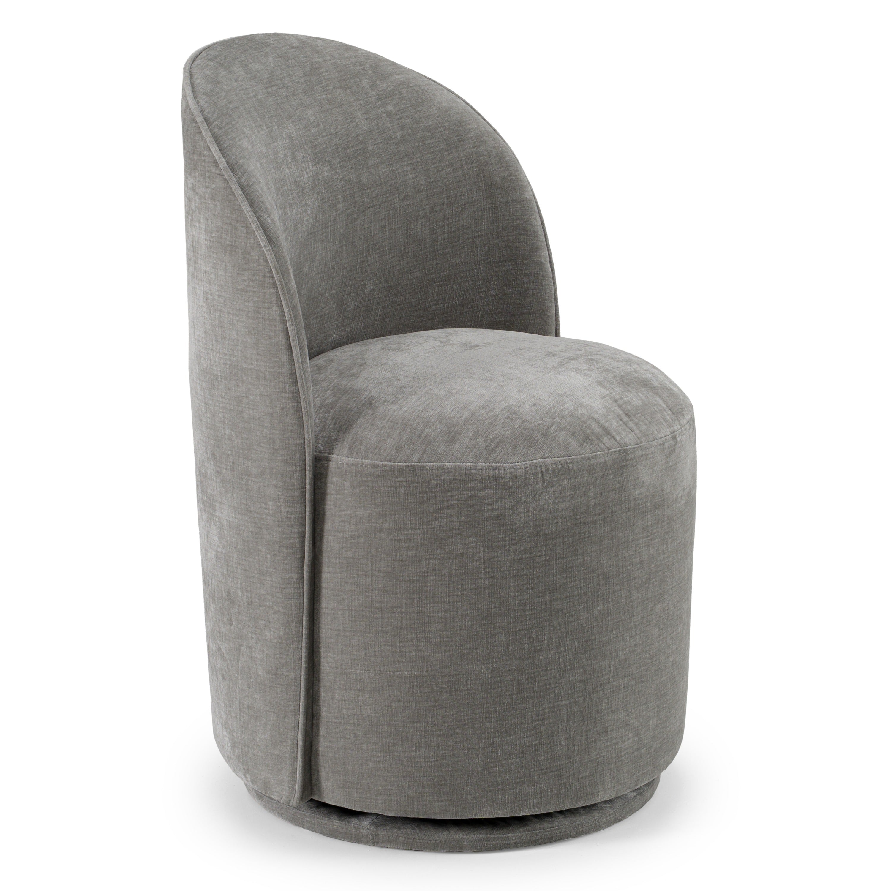 Modrest Correa Modern Dove Grey Fabric Swivel Dining Chair Model VGKK-KF.Y1179-DOVE