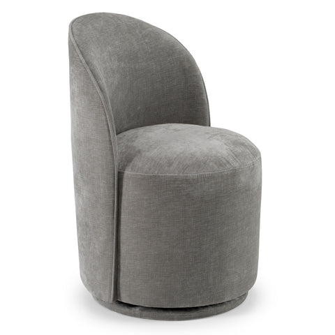 Modrest Correa Modern Dove Grey Fabric Swivel Dining Chair Model VGKK-KF.Y1179-DOVE