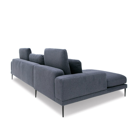 Divani Casa Corwith Modern Blue Fabric Left Facing Sectional  Model VGMB-C019-BLU