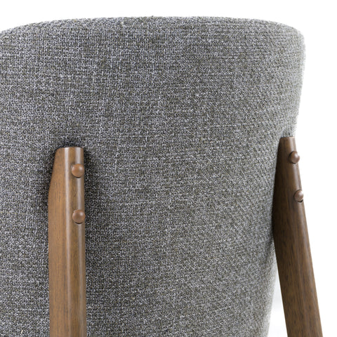 Modrest Costello Mid Century Modern Grey Fabric & Wenge Dining Chair (Set Of 2) Model VGMA-MI-1158-GRYWGE