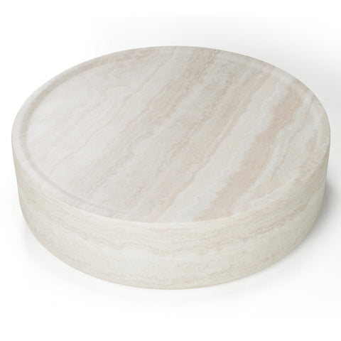 Modrest Cozad Modern Faux Travertine Round Coffee Table Model VGVC-CT25093