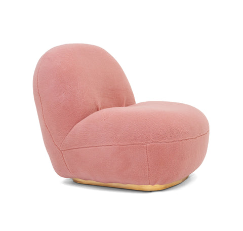 Modrest Crestone Modern Pink Sherpa Accent Chair Model VGMFOC-251-PINK-CH